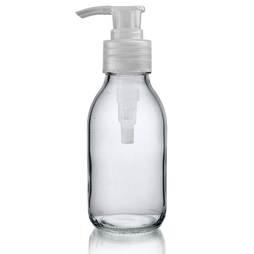 100ml Clear Glass Sirop Bottle with nat pump