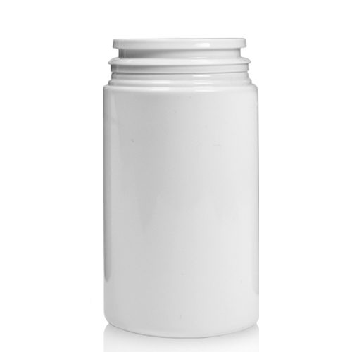 100ml White Plastic Pill Jar