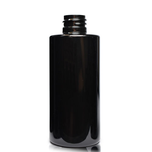 100ml Glossy Black Plastic Bottle