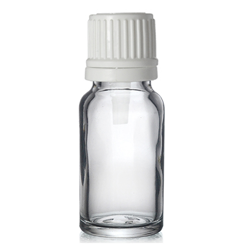 10ml Clear Dropper Bottle w white dropper