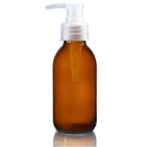 150ml Amber Glass Sirop Bottle with nat pump