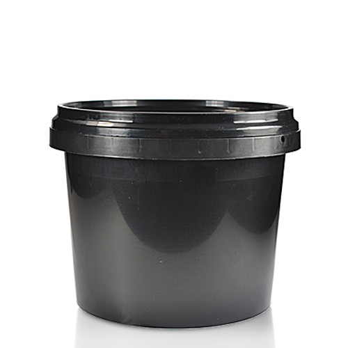 1L Black Plastic Bucket