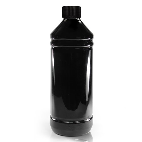 1000ml High Gloss Black Plastic Bottle With Cap