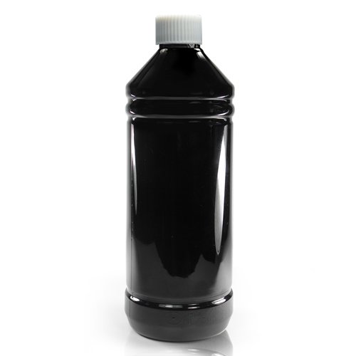 1000ml High Gloss Black Plastic Bottle With Cap