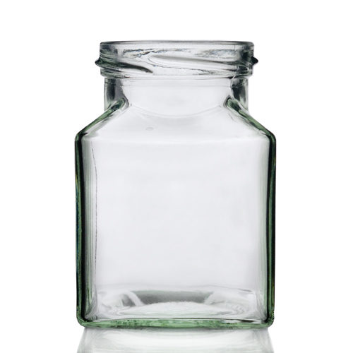 200ml (7oz) Square Glass Food Jar