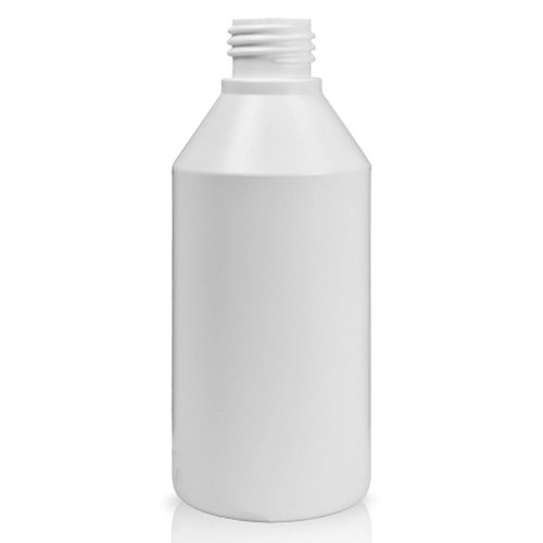 200ml White HDPE Plastic Round Bottle