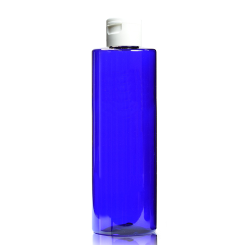 250ml Cobalt Blue PCR/PET Tubular Plastic Bottle