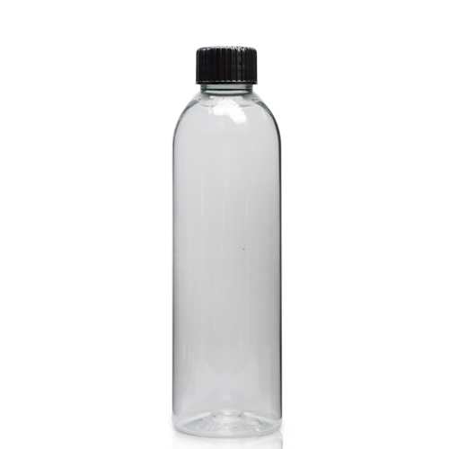250ml Plastic Tall Boston Bottle With Cap