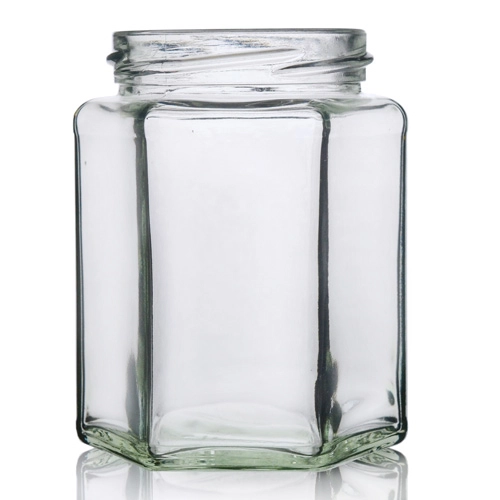 280ml Hexagonal Clear Glass Jar