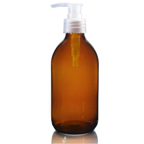 300ml Amber Glass Sirop Bottle with nat pump