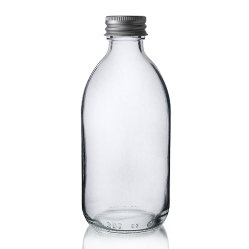 300ml Clear Glass Sirop Bottle with ali cap