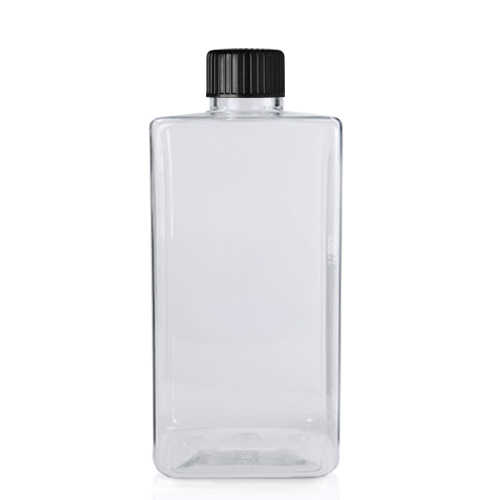 300ml Short Square Plastic Bottle With Cap