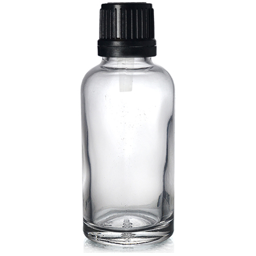 30ml Clear Dropper Bottle w black dropper
