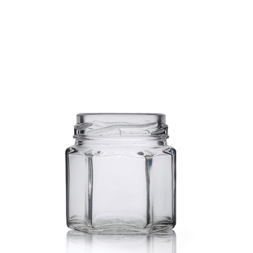 45ml (1.5oz) Hexagonal Clear Glass Jar