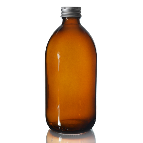 500ml Amber Glass Sirop Bottle w Aluminium Cap