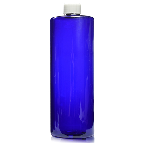 500ml Blue Tubular Bottle with white cap