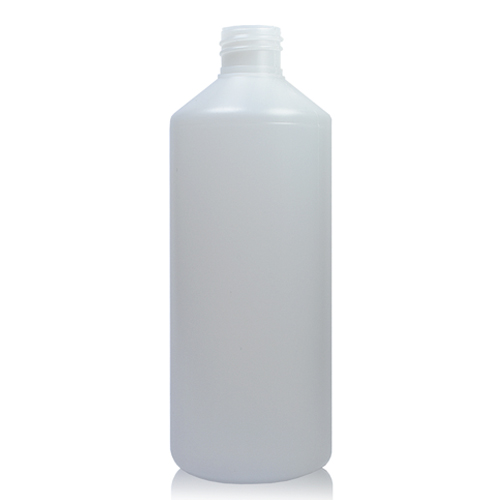 500ml Natural HDPE Plastic Round Bottle