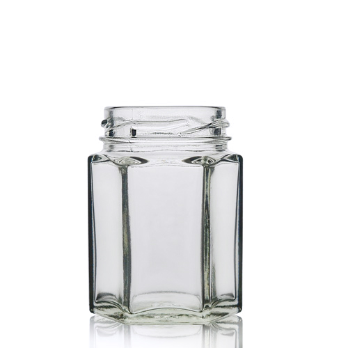 55ml Hexagonal Clear Glass Jar