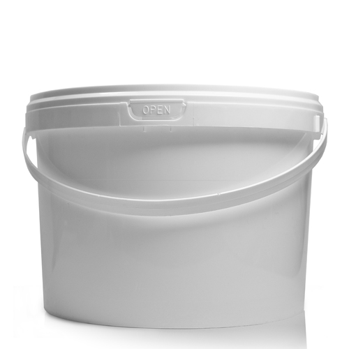 2.5 Litre White Plastic Bucket