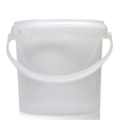 2.5 Litre Clear Plastic Bucket & T/E Lid